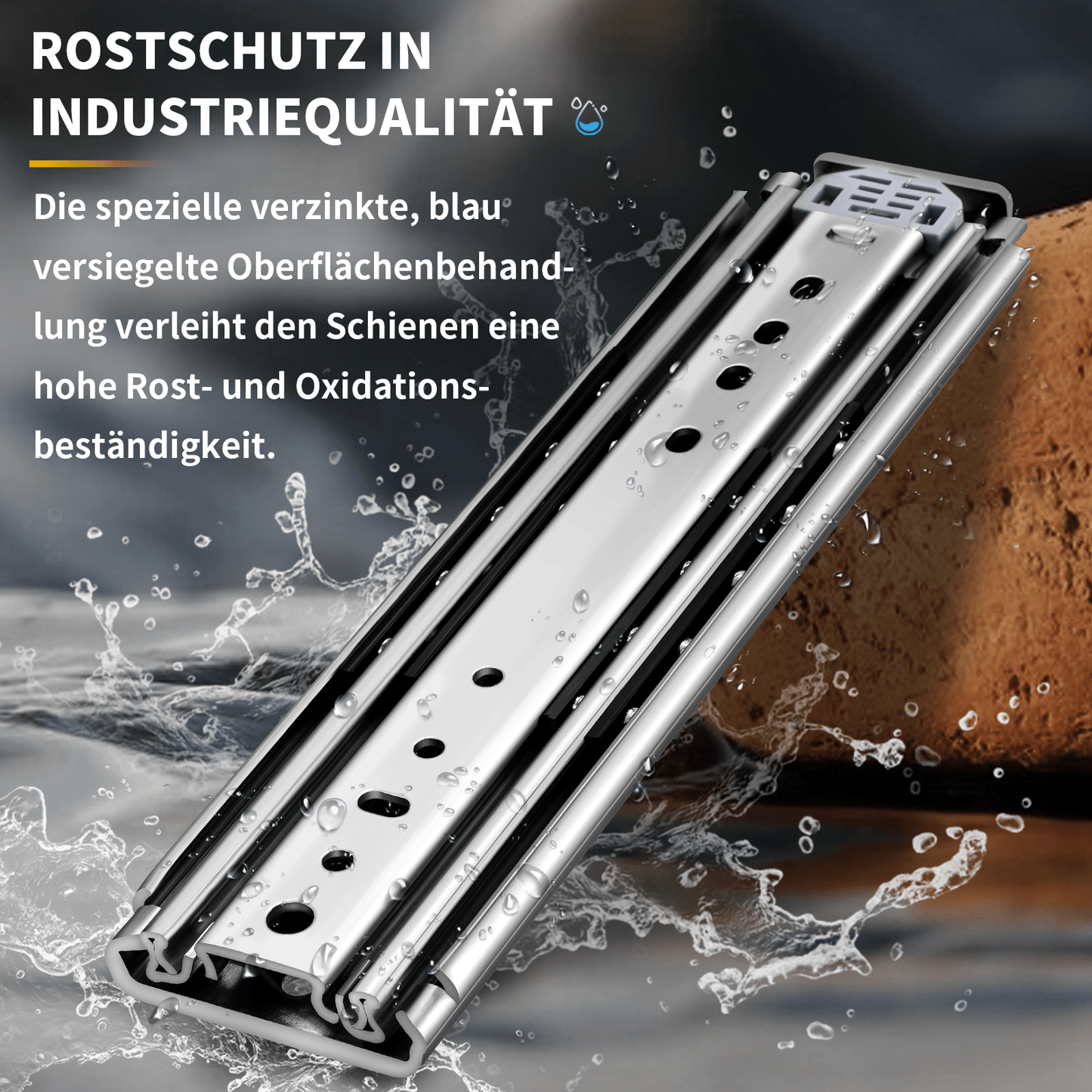 YENUO Heavy Duty Drawer Slides 12 14 16 18 20 22 24 26 28 30 32 34 36 38 40 44 48 52 56 60 Inch Full Extension Side Mount Ball Bearing Long Rails Track Guide Glides Runners Load 500 Lbs 1 Pair（No lock） - YENUO