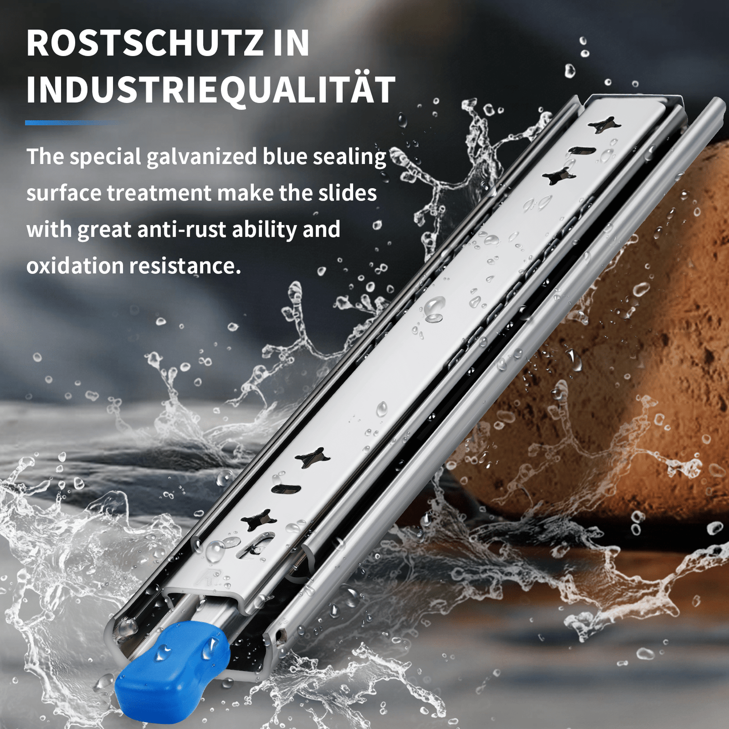 YENUO Heavy Duty Locking Drawer Slides Full Extension Runners With Lock 12 14 16 18 20 22 24 26 28 30 32 34 36 38 40 42 44 46 48 50 52 54 56 58 60Inch Side Mount Ball Bearing Rails Track Glides 250 Lbs 1 Pair (With Lock) - YENUO