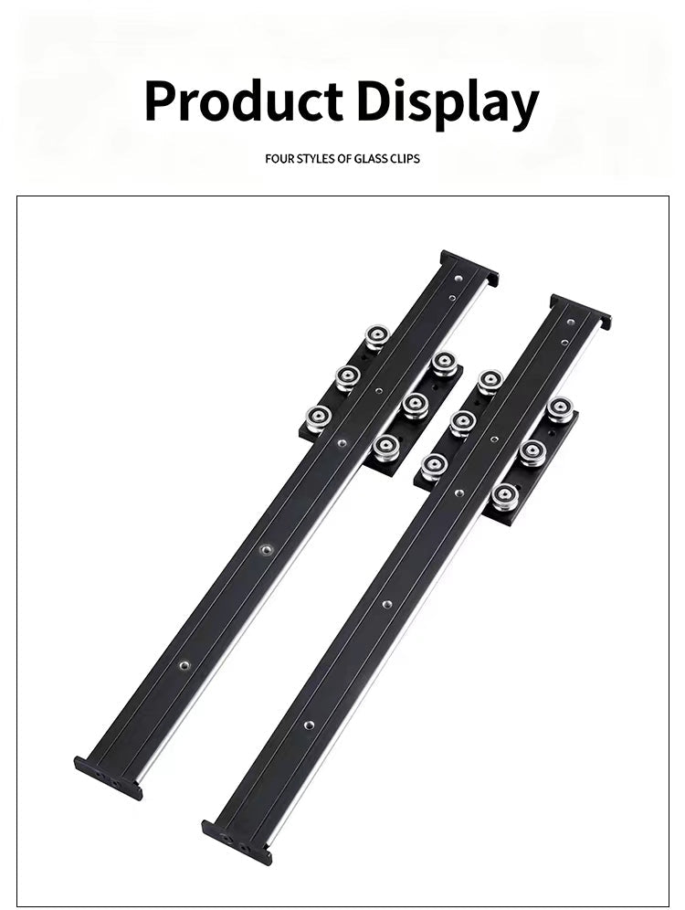 YENUO Modern Desk Bay Window Jewelry Cabinet Steel Undermount Invisible Push Pull Guide Rail Display - YENUO