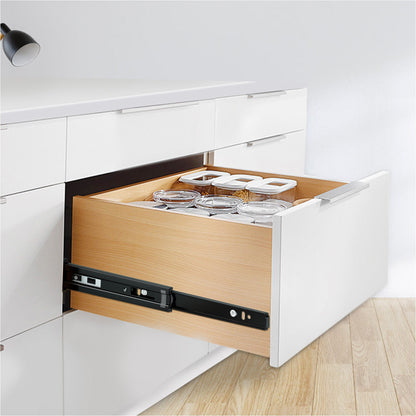 YENUO Push to Open Drawer Slides Full Extension Rail 12 14 16 18 20 22 24 inch handleless Side Mount Dresser Cabinet Bracket Replacement Ball Bearing Tracks kit Guide Runner 100lb 1Pair - YENUO