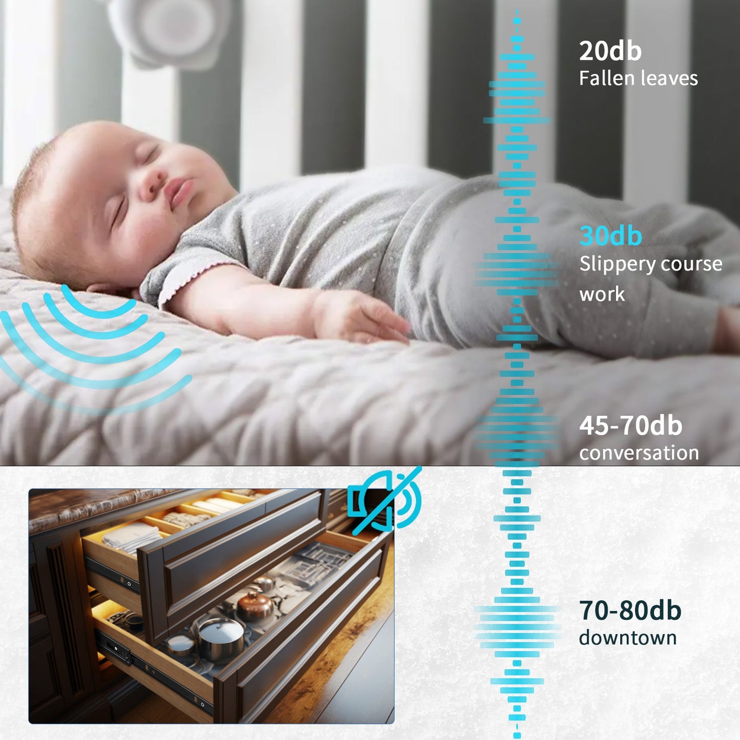 YENUO Push to Open Drawer Slides Full Extension Rail 12 14 16 18 20 22 24 inch handleless Side Mount Dresser Cabinet Bracket Replacement Ball Bearing Tracks kit Guide Runner 100lb 1Pair - YENUO