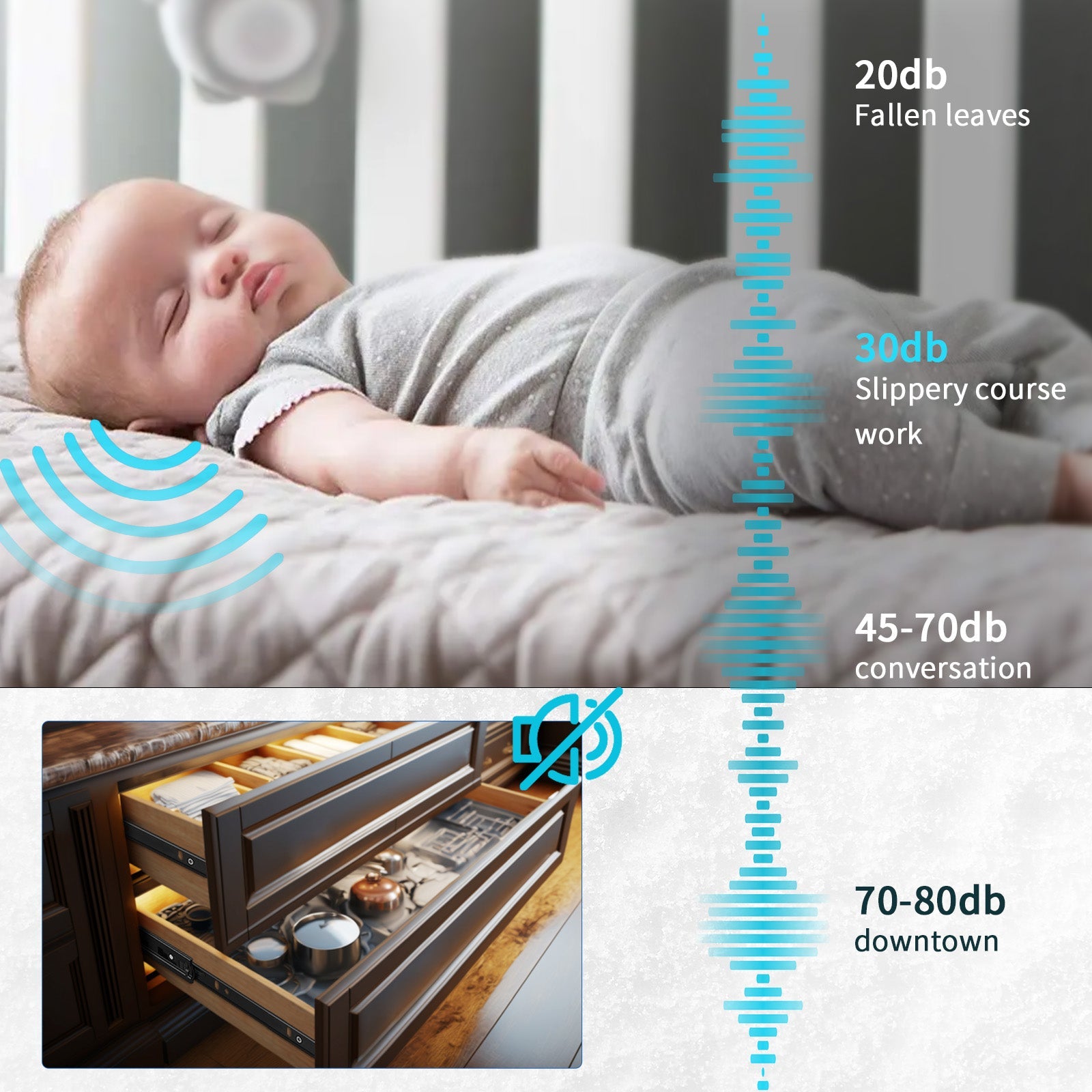 YENUO Push to Open Drawer Slides Full Extension Rail 12 14 16 18 20 22 24 inch handleless Side Mount Dresser Cabinet Bracket Replacement Ball Bearing Tracks kit Guide Runner 100lb 1Pair - YENUO