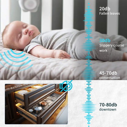 YENUO Push to Open Drawer Slides Full Extension Rail 12 14 16 18 20 22 24 inch handleless Side Mount Dresser Cabinet Bracket Replacement Ball Bearing Tracks kit Guide Runner 100lb 1Pair - YENUO