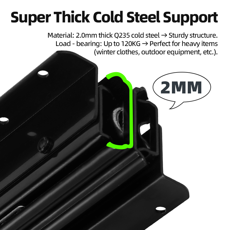 YENUO Undermount Heavy Duty Drawer Slides Full Extension Bottom Mounted 16 24 32 40 Inch Hidden Under Ball Bearing Metal Rails Track Guide Glide Runners 260 Lb 1 Pair - YENUO