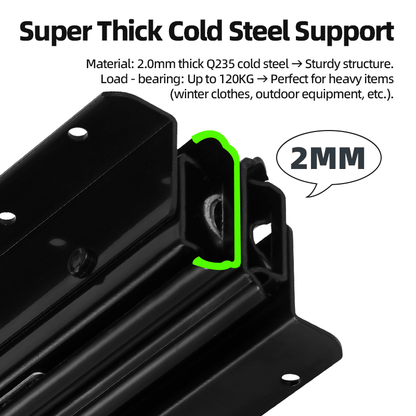 YENUO Undermount Heavy Duty Drawer Slides Full Extension Bottom Mounted 16 24 32 40 Inch Hidden Under Ball Bearing Metal Rails Track Guide Glide Runners 260 Lb 1 Pair - YENUO